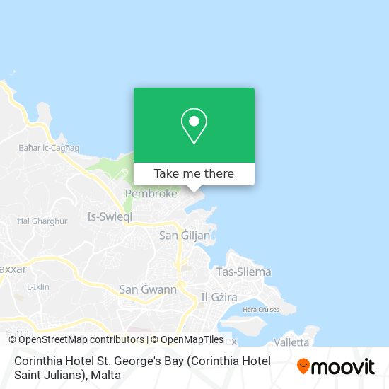 Corinthia Hotel St. George's Bay (Corinthia Hotel Saint Julians) map