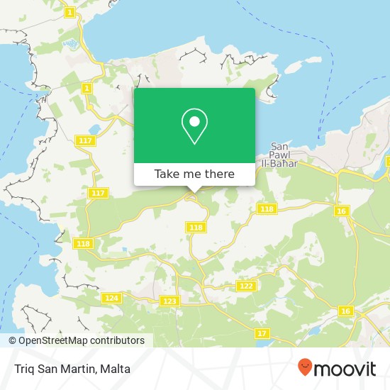 Triq San Martin map