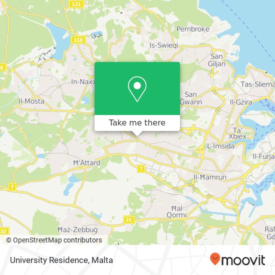 University Residence map