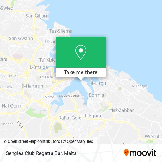 Senglea Club Regatta Bar map