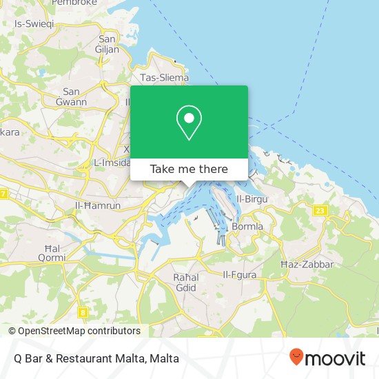 Q Bar & Restaurant Malta map