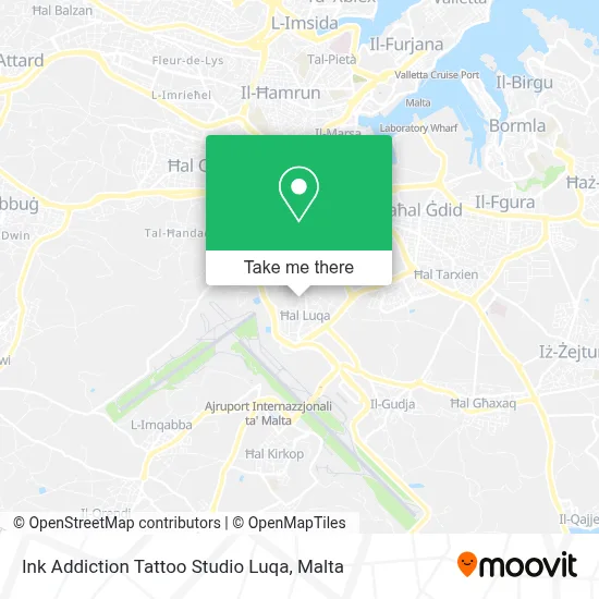 Ink Addiction Tattoo Studio Luqa map