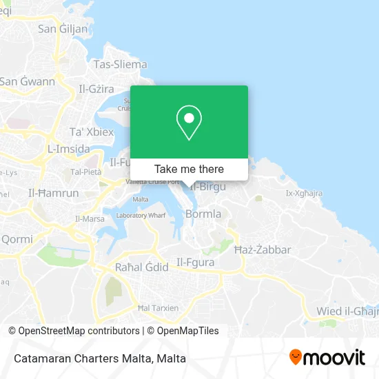 Catamaran Charters Malta map