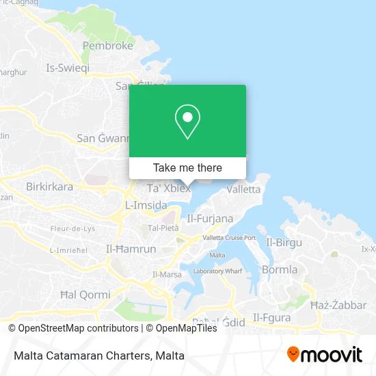 Malta Catamaran Charters map