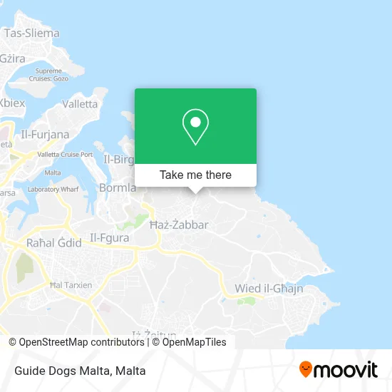 Guide Dogs Malta map