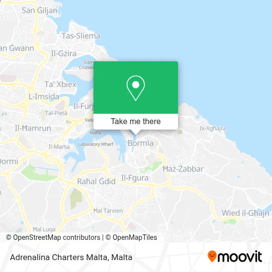 Adrenalina Charters Malta map