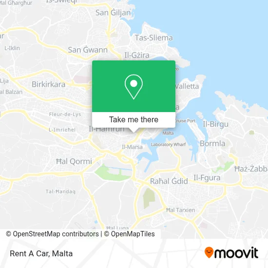 Rent A Car map