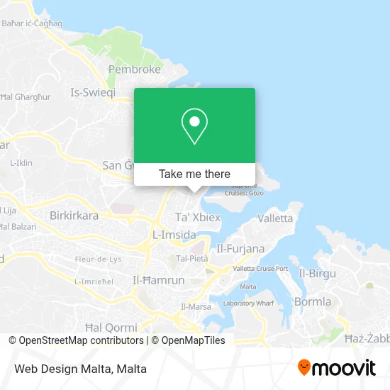 Web Design Malta map