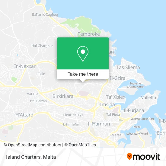 Island Charters map