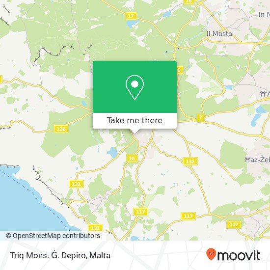 Triq Mons. Ġ. Depiro map