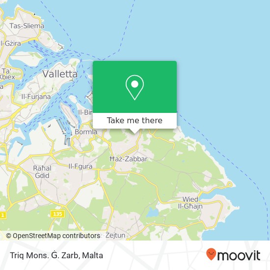 Triq Mons. Ġ. Zarb map