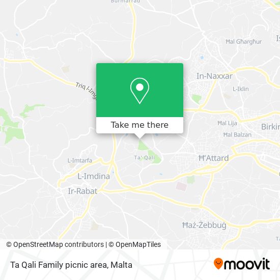 Ta Qali Family picnic area map