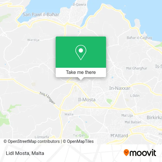 Lidl Mosta map