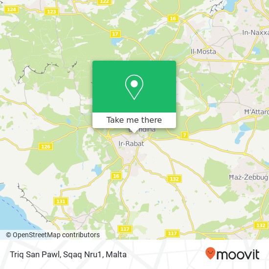 Triq San Pawl, Sqaq Nru1 map