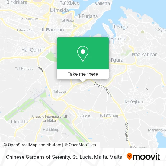 Chinese Gardens of Serenity, St. Lucia, Malta map