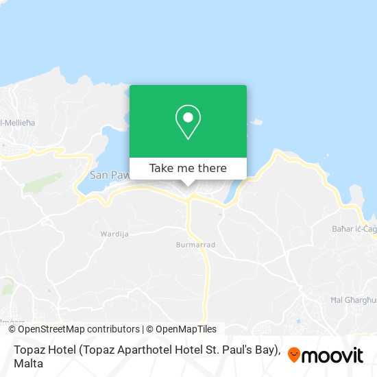Topaz Hotel (Topaz Aparthotel Hotel St. Paul's Bay) map