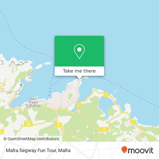 Malta Segway Fun Tour map