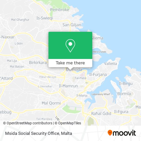 Msida Social Security Office map