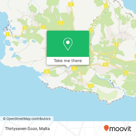 Thirtyseven Gozo map