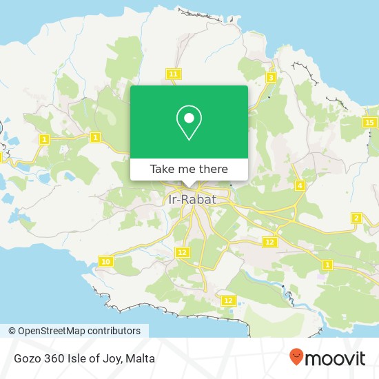 Gozo 360 Isle of Joy map