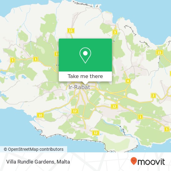 Villa Rundle Gardens map