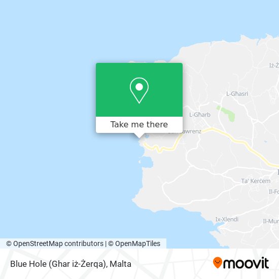 Blue Hole (Ghar iż-Żerqa) map