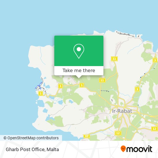 Gharb Post Office map