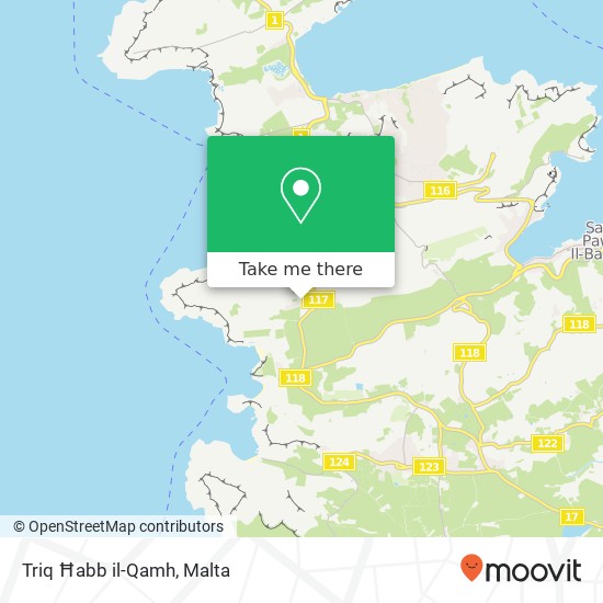 Triq Ħabb il-Qamh map
