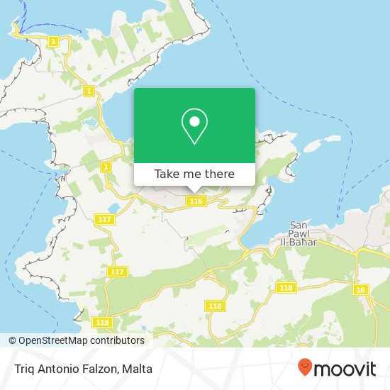 Triq Antonio Falzon map