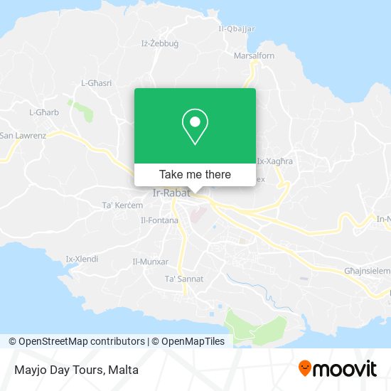 Mayjo Day Tours map