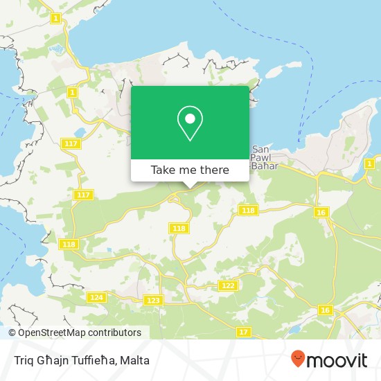 Triq Għajn Tuffieħa map