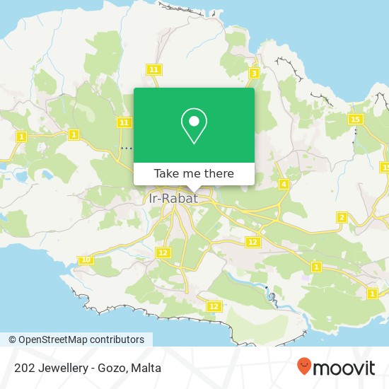 202 Jewellery - Gozo map