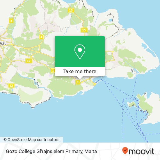 Gozo College Għajnsielem Primary map