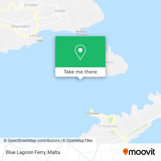 Blue Lagoon Ferry map