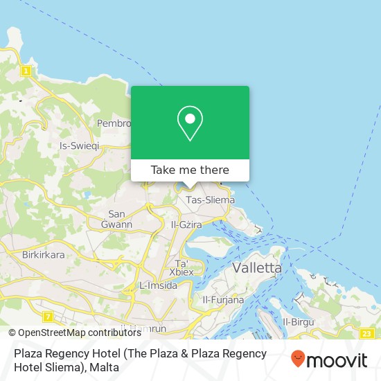 Plaza Regency Hotel (The Plaza & Plaza Regency Hotel Sliema) map