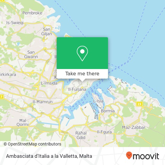 Ambasciata d'Italia a la Valletta map