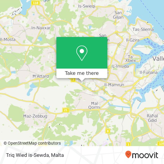 Triq Wied is-Sewda map