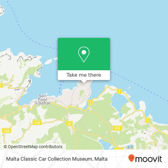 Malta Classic Car Collection Museum map