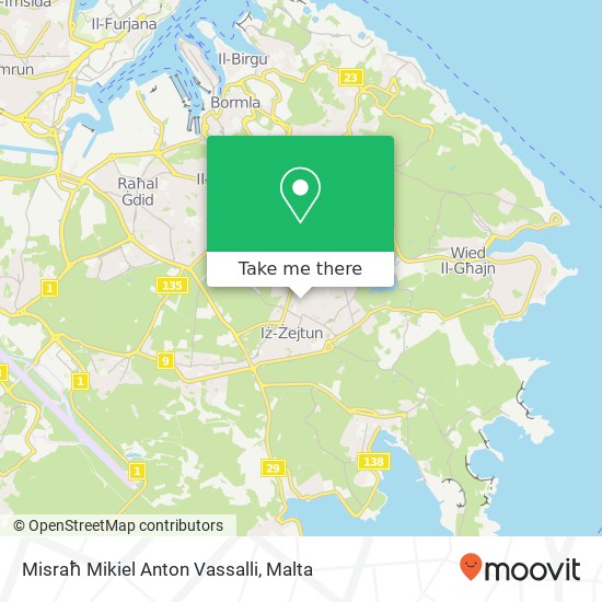Misraħ Mikiel Anton Vassalli map