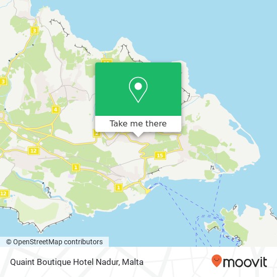 Quaint Boutique Hotel Nadur map