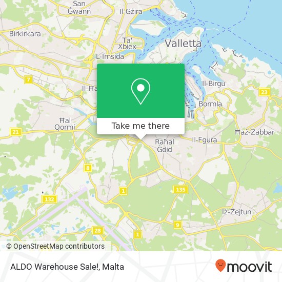 ALDO Warehouse Sale! map