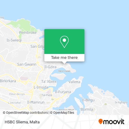 HSBC Sliema map
