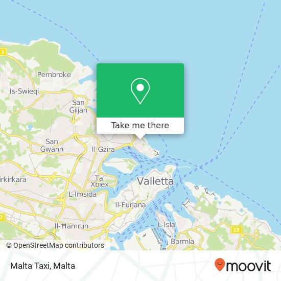 Malta Taxi map