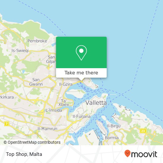 Top Shop map