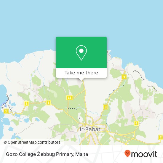 Gozo College Żebbuġ Primary map