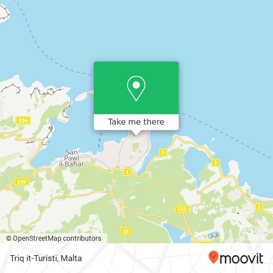 Triq it-Turisti map