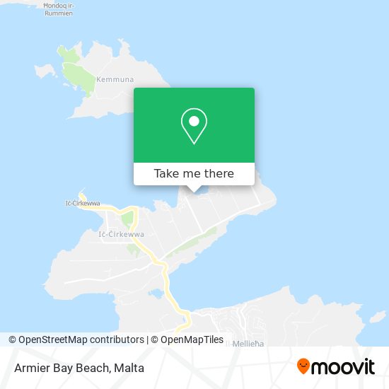 Armier Bay Beach map