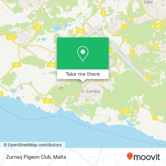 Zurrieq Pigeon Club map