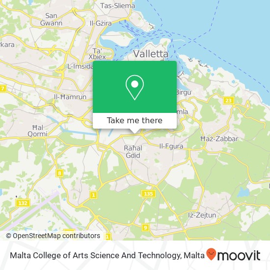 Malta College of Arts Science And Technology map