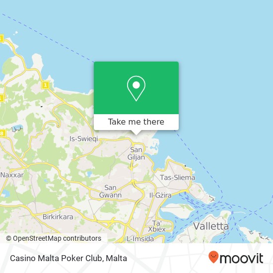 Casino Malta Poker Club map